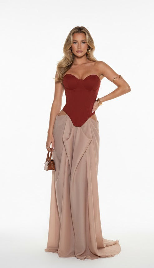DH PRE-SPRING Series | "Nyx Nocturne" Draped Grecian Maxi Gown