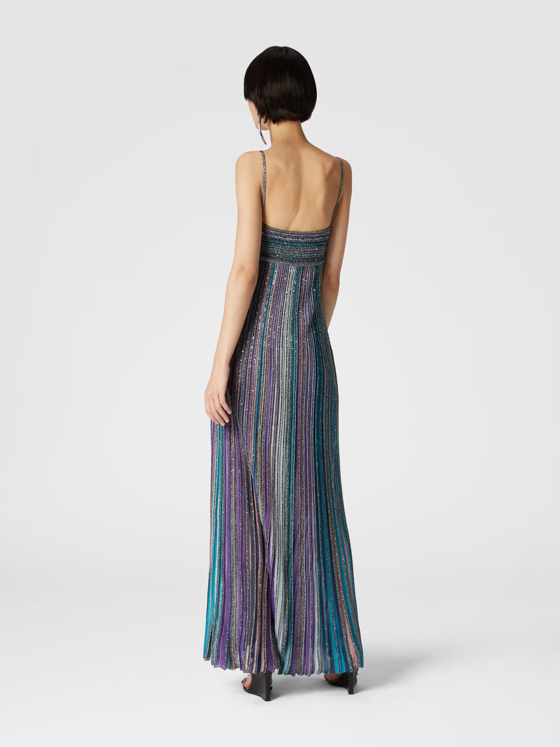 Striped Shinning Maxi Dress
