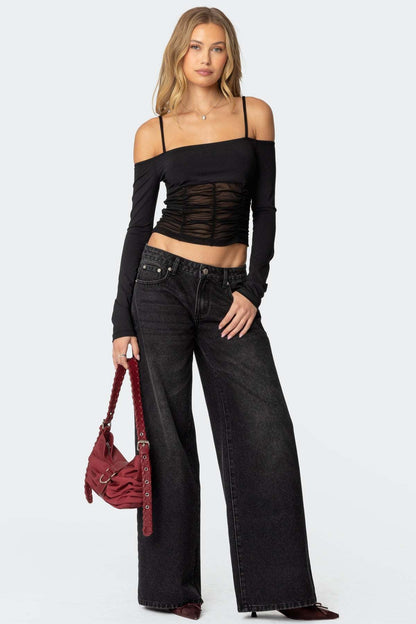 Black Westbrook Vintage Wide Jeans
