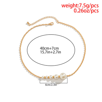 Celestine Pearl Bead Necklace